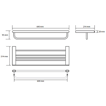 Полотенцедержатель BEMETA ORGANIC 157105151 хром 64см