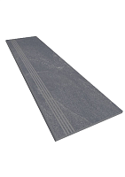 Плитка для ступеней ESTIMA Terra Steptrade/TE04_NS/30x120x10 чёрный 120х30см 0,36кв.м. матовая