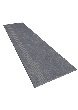 Плитка для ступеней ESTIMA Terra Steptrade/TE04_NS/30x120x10 чёрный 120х30см 0,36кв.м. матовая