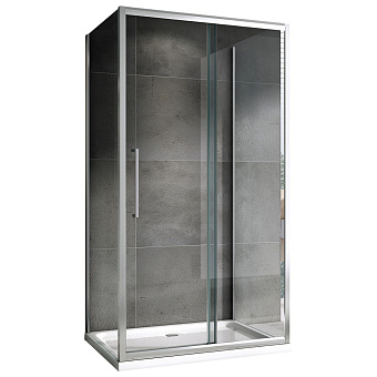 Угловое ограждение Abber Schwarzer Diamant AG30170H-S100-S100 195х100см стекло прозрачное