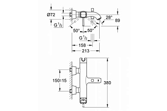 Смеситель для ванны GROHE Grandera 23317000 хром