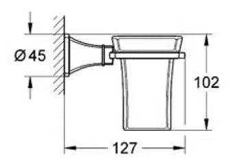 Стакан в ванную GROHE Grandera 40626IG0 белый/золото