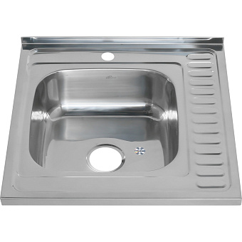 Мойка кухонная MELANA 6060 006/2 L (*10) 60х60см хром
