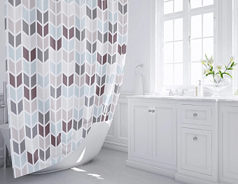 Шторка для ванной FIXSEN Next FX-2519 200х180см серый