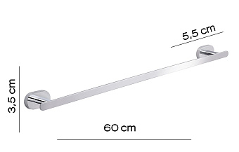 Полотенцедержатель Gedy Bernina BE21/60(13) хром 60см