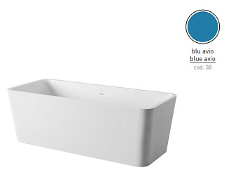 Ванна каменная ArtCeram Square ACW004 38 180х80см отдельностоящая