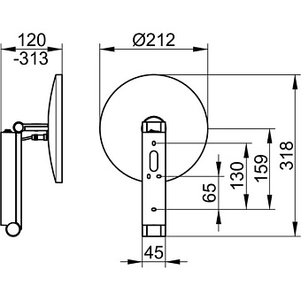 Косметическое зеркало Keuco iLook_move 17612 019004 31,8х21,2см хром с подсветкой