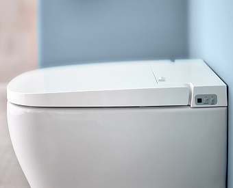 Унитаз подвесной VITRA V-Care 5674B003-6194 безободковый с микролифтом