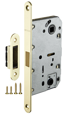 Замок защёлка врезная FUARO MAGNET M96WC-50 GP латунь