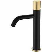 Смеситель для раковины Boheme Stick 122-BG.2 золотой/чёрный