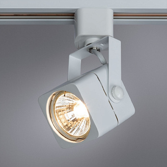 Трековый светильник Arte Lamp LENTE A1314PL-1WH 50Вт GU10 белый для однофазного трека