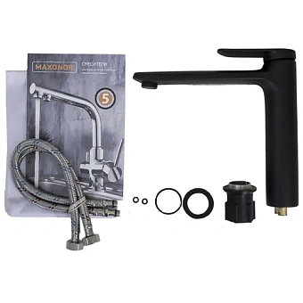 Смеситель для раковины Maxonor MN1171-7 чёрный