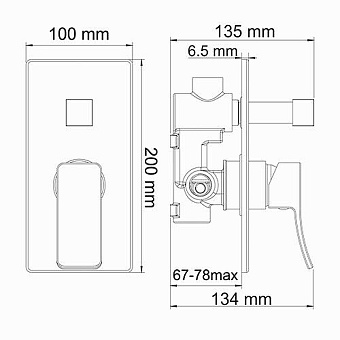 Смеситель для душа WASSERKRAFT Aller 10641W белый/хром