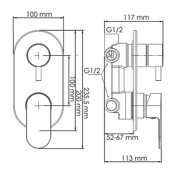 Душевая система WASSERKRAFT A175819 хром