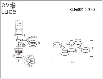 Светильник потолочный Evoluce FAEMA SLE6006-502-05 60Вт LED