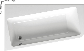 Ванна акриловая RAVAK 10° C841000000 160х95см угловая