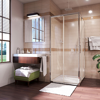 Угловое ограждение WASSERKRAFT Main 41S19 200х100см стекло прозрачное