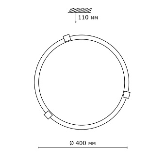 Светильник настенно-потолочный Sonex DUNA 253 хром 200Вт E27