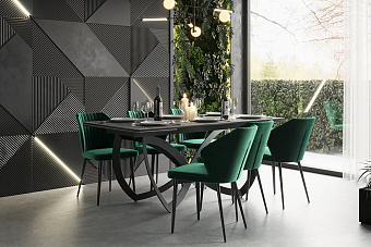 Кухонный стул AERO 50х63х82см велюр/сталь Dark Green