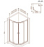 Угловое ограждение AM-PM X-Joy Twin Slide W88E-205-080BT64 195х80см стекло прозрачное
