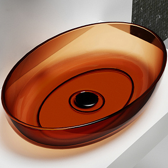 Раковина накладная Abber KRISTALL AT2801Opal 60х40см