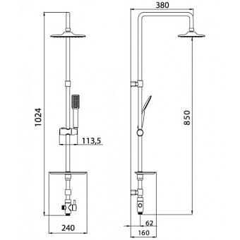 Душевая система LEMARK LM8804C хром