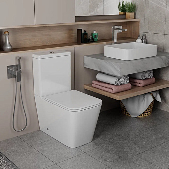 Унитаз напольный D&K DT1437016 безободковый с микролифтом