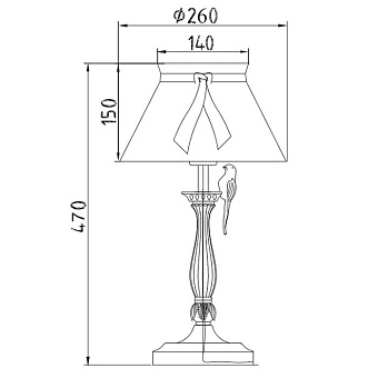 Настольная лампа Maytoni Bird ARM013-11-W 40Вт E27