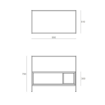 Консоль под раковину SIMAS Folio FOSC100 Sherwood/bi SHERWOOD