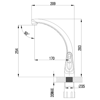 Смеситель для кухни LEMARK Luna LM4155C поворотный излив хром