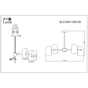 Светильник потолочный Evoluce NOBILIA SLE1047-302-08 320Вт E14
