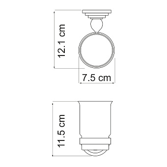 Стакан в ванную WASSERKRAFT Ammer K-7000 K-7028 хром