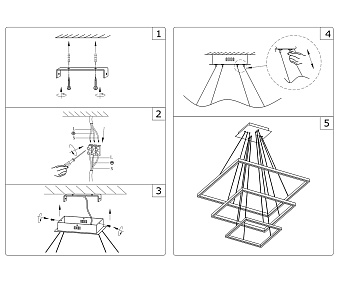 Люстра подвесная KINK Light Альтис 08201,01(4000K) 110Вт 3 лампочек LED