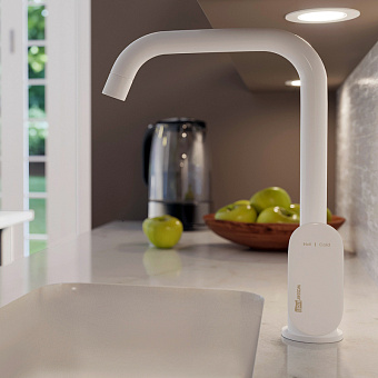 Смеситель для кухни WASSERKRAFT Mindel 8507 поворотный излив белый (матовый)