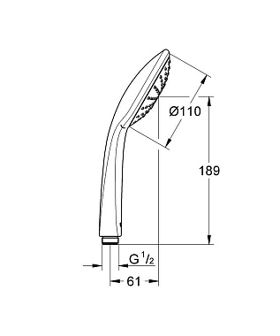 Ручной душ GROHE Euphoria Mono 27265000 хром
