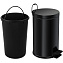 Мусорное ведро BERGES Wasserhaus 123004 чёрный 12л с педалью