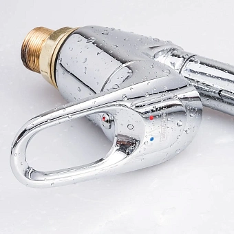 Смеситель для кухни Maxonor MN4104-2 поворотный излив хром