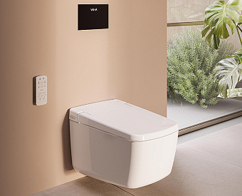 Унитаз подвесной VITRA V-Care 7231B403-6216 безободковый с микролифтом