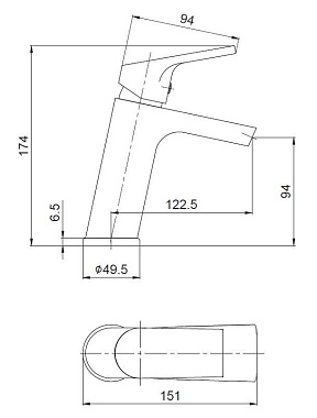 Смеситель для раковины ESKO ONTARIO ON 26 хром