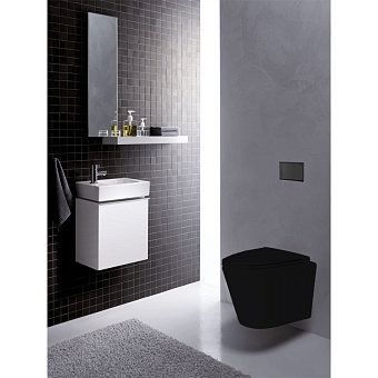 Унитаз подвесной Azario Teramo AZ -053E-R-MB безободковый с микролифтом