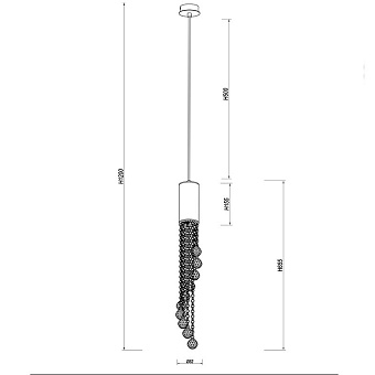Светильник подвесной CRYSTAL LUX CREEK CREEK SP1 50Вт GU10