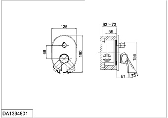 Смеситель для душа D&K Rhein.Marx DA1394801 хром