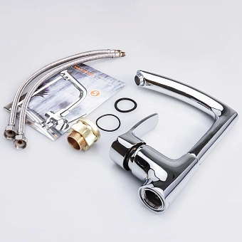 Смеситель для кухни Maxonor MN4070 поворотный излив хром