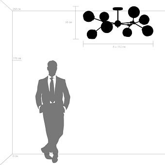 Люстра потолочная Lightstar Beta 785083 40Вт 8 лампочек E27