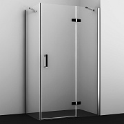 Угловое ограждение WASSERKRAFT Aller 10H07RBLACK MATT 200х120см стекло прозрачное