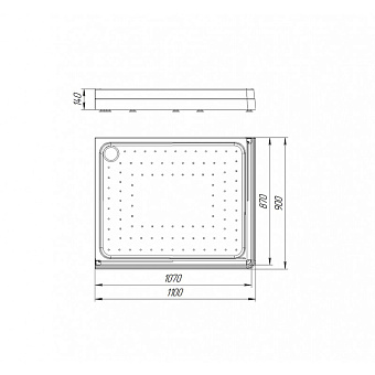Душевой поддон RADOMIR ДРИМ 1-11-0-2-0-122 90х110см