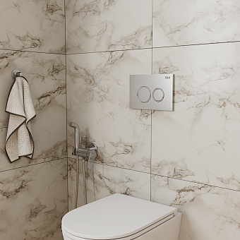 Панель смыва D&K DB1529002 матовый хром