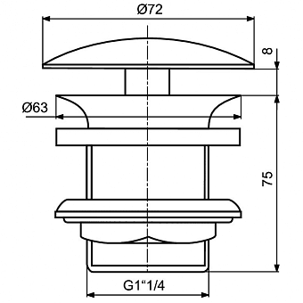 Донный клапан IDEAL STANDARD J3291XG