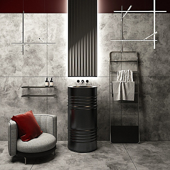 Раковина напольная Kerasan Artwork Barrel 4742K31 45х45см