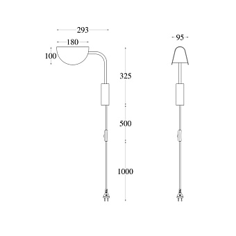 Бра Maytoni Mollis MOD126WL-01B 28Вт G9